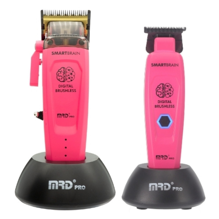 Професійний набір для стрижки MRD PRO Smartbrain Pink 90-4P (Машинка + Тример)