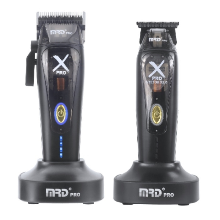 Професійний набір для стрижки MRD PRO X-PRO Black 999C-X-B Black (Машинка + Тример)