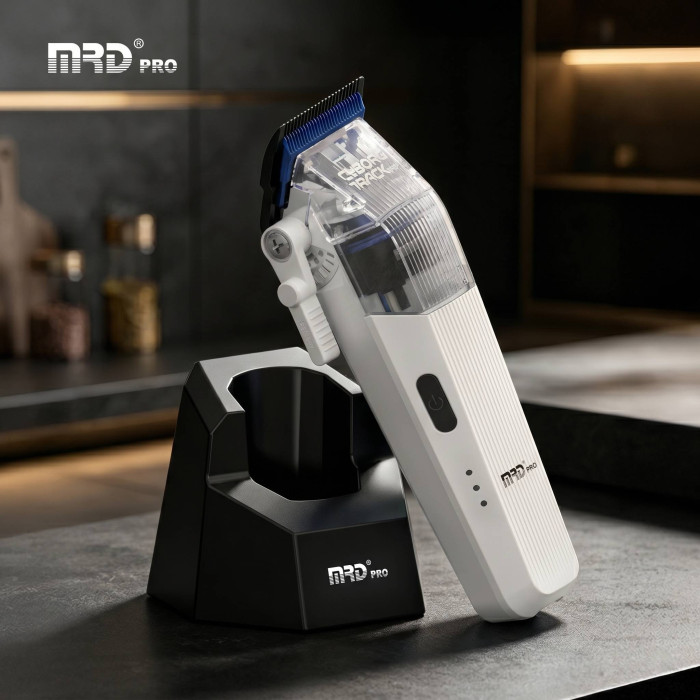 Професійна машинка для стрижки MRD PRO Cyborg Track GTR white HC-666CT-W