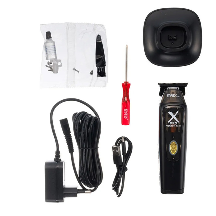 Професійний набір для стрижки MRD PRO X-PRO Black 999C-X-B Black (Машинка + Тример)